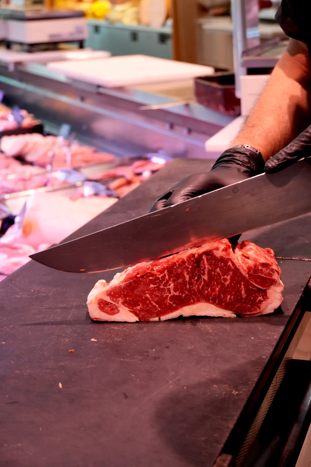 Preparazione al banco macelleria